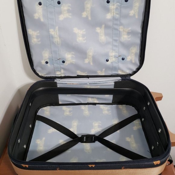 Blue and Tan Dog Print Backpack with Durable Fabric - Picture 10 of 12